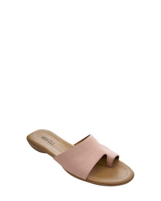 Vaneli Brown Tallis Slide Sandal