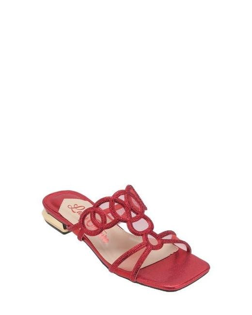 Lady Couture Pink Fab Rhinestone Slide Flat
