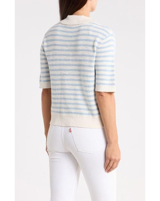 Sanctuary White Collared Cotton Sweater
