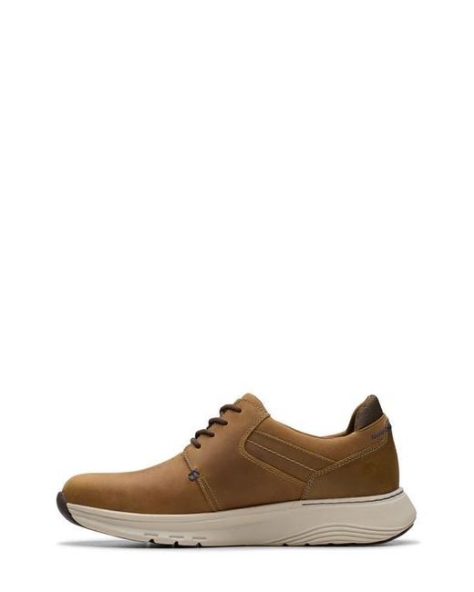 Clarks Brown Leather Debry Sneakers With Contoured Footbed for men