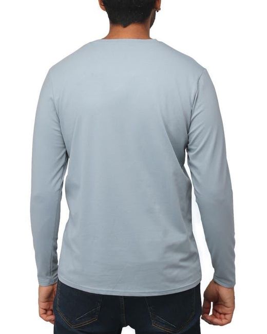 Xray Jeans Blue Crewneck Long Sleeve T-Shirt for men