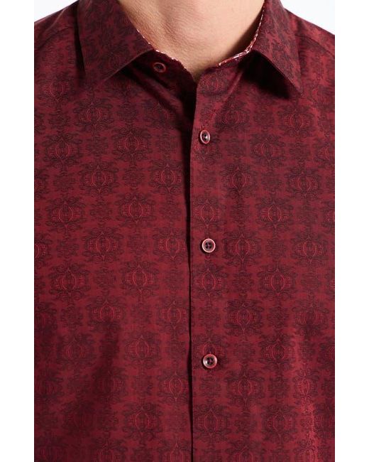 Robert Graham Red Stellman Long Sleeve Button-Up Shirt for men