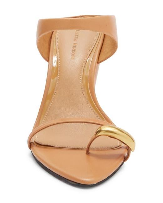 Rebecca Minkoff Brown Toe Ring Pointed Toe Slide Sandal