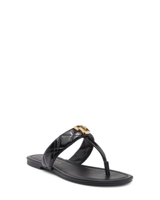 Kurt Geiger Black Brixton T-Strap Sandal