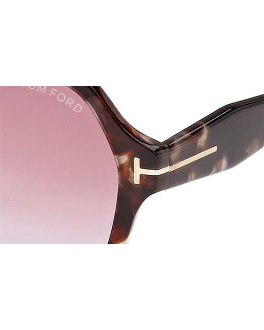 Tom Ford Pink 56Mm Gradient Square Sunglasses