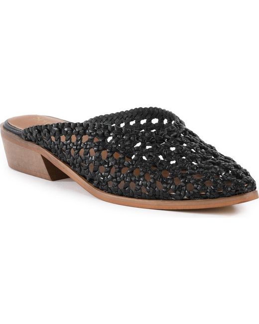 Seychelles Black Moonshine Woven Mule