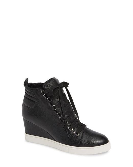 Linea Paolo Black Fenton Wedge Sneaker
