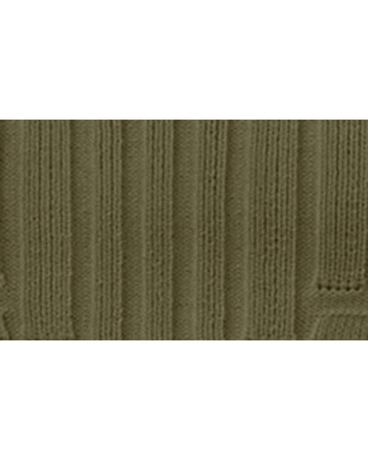 Halogen® Green Sleeveless Peplum Sweater