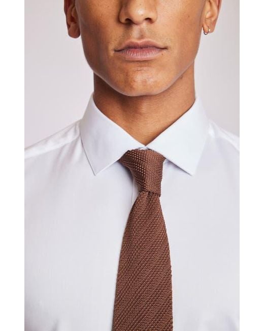 Paisley & Gray White Stanley Solid Knit Tie for men