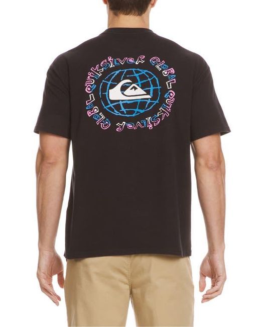 Quiksilver Black Global Heat Graphic T-Shirt for men