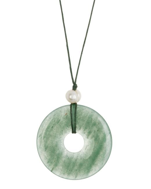Frasier Sterling Green Como Pearl Cord Choker Necklace