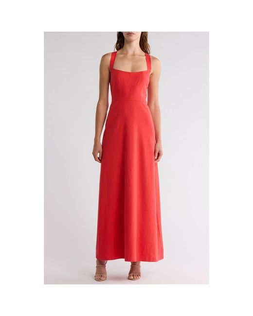 strapless open back dress Bright Red Dress | Ombre Flower Girl Dresses main image 1