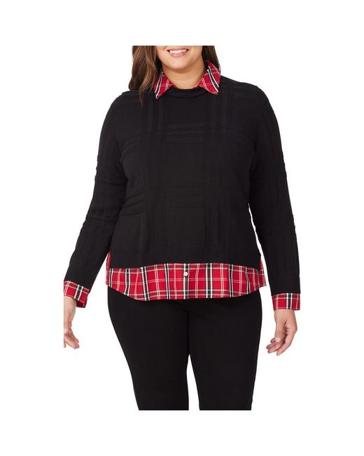 Foxcroft Black Layered Sweater