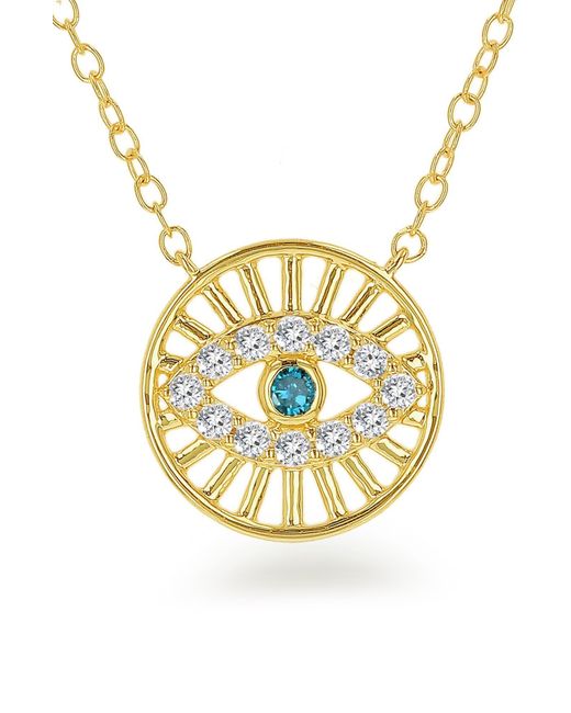 Ron Hami 14k Yellow Gold White & Blue Diamond Evil Eye Pendant Necklace in Yellow Gold/ Diamond