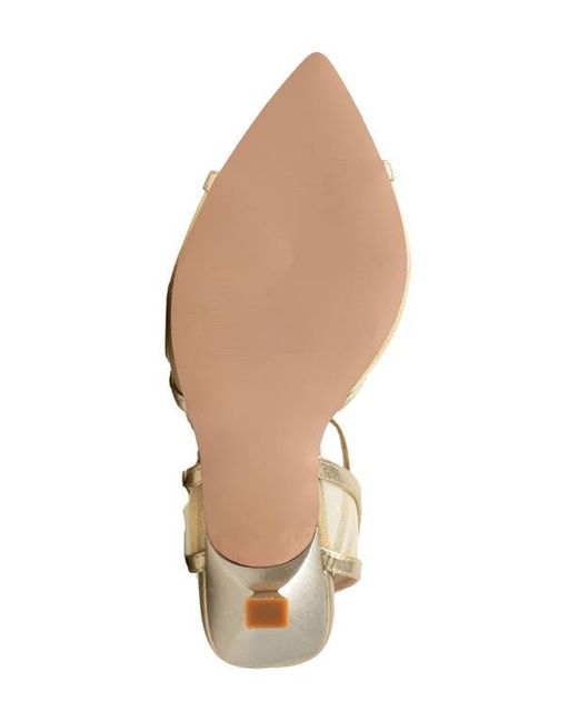 In Touch Footwear Metallic Mesh Ankle Strap Sandal