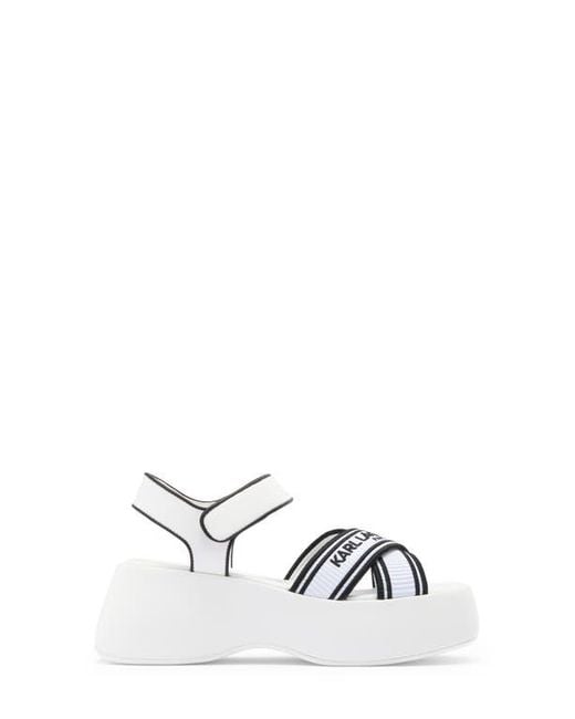 Karl Lagerfeld White Meddi Platform Sandal