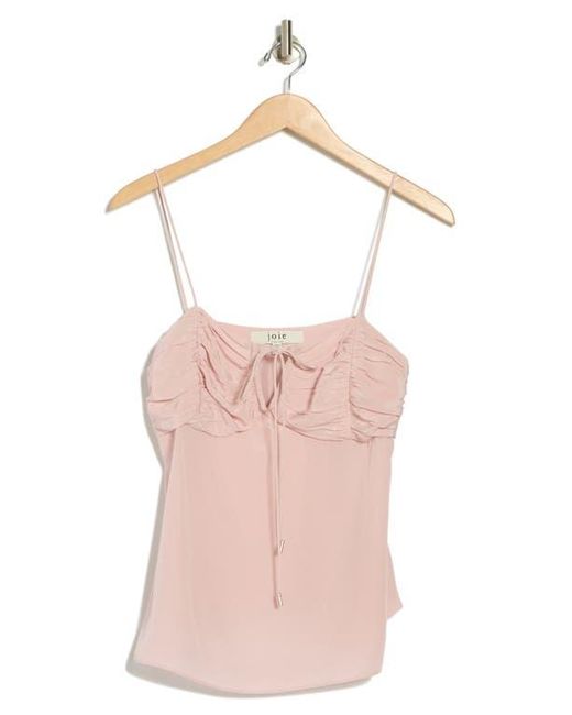 Joie Alohi Shirred Silk Camisole in Pink | Lyst