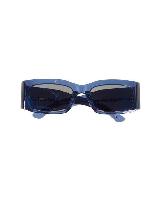 Balenciaga Blue 56Mm Rectangular Sunglasses