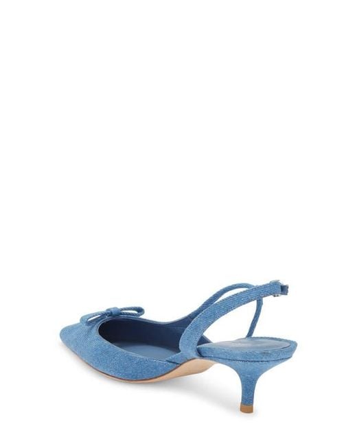 Stuart Weitzman Blue Tully 50 Slingback Pump