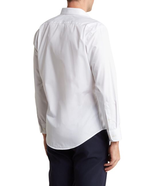 Nordstrom White Trim Fit Button-down Dress Shirt for men