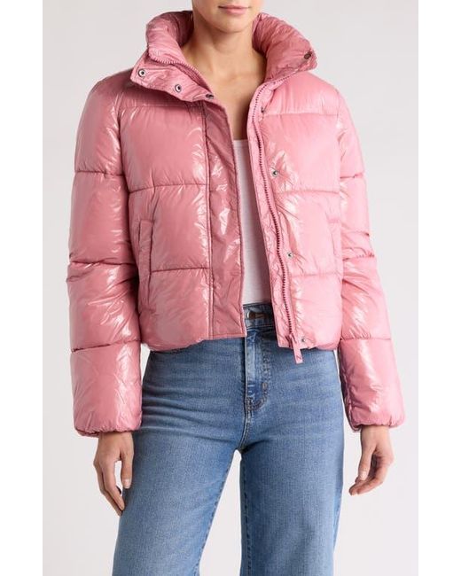 Noize Pink Coco Crop Water Resistant Puffer Jacket