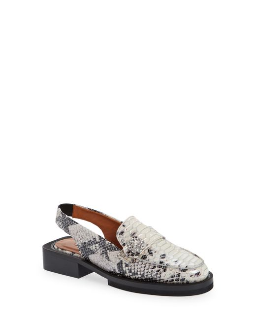 ganni slingback loafer