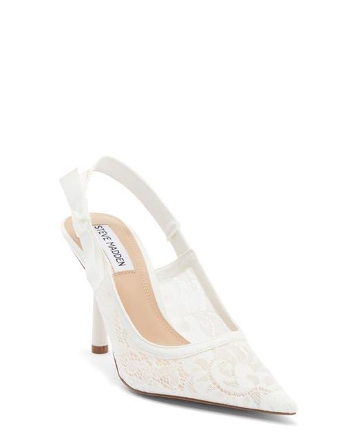 Steve Madden White Stefani Slingback Pump
