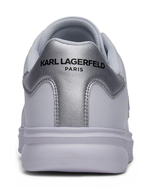 Karl Lagerfeld White Karl Head Patch Racer Toe Sneaker for men