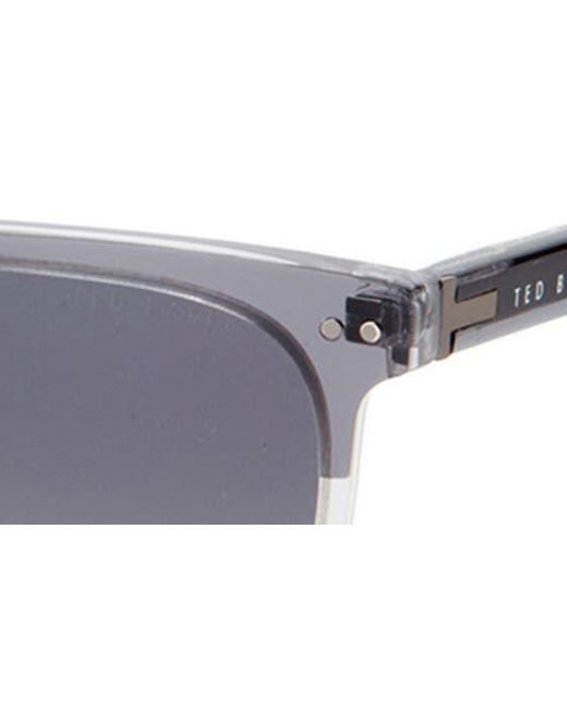 Ted Baker Gray 56mm Polarized Square Sunglasses for men