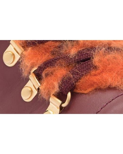 Cult Gaia Red Paola Faux Shearling Boot