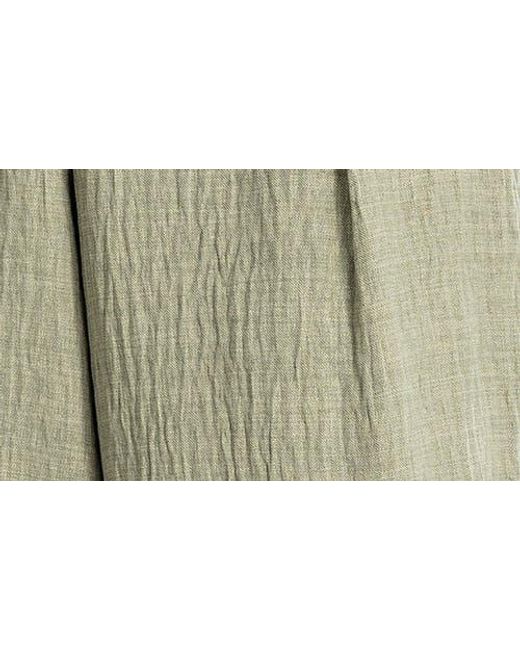Max Studio Green Pleated Woven Pants