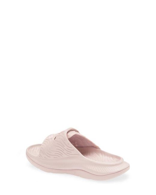 Hoka One One Gender Inclusive Ora Luxe Slide Sandal in Pink  display picture 3