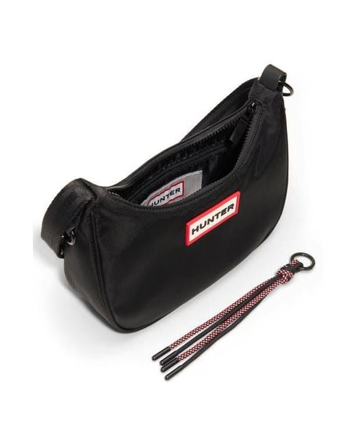 Hunter Black Recycled Polyester Shoulder Bag