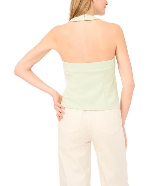 Halogen® Green Square Neck Halter Top