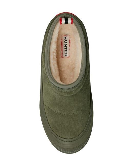 Hunter Green Askern Waterproof Suede Platform Bootie