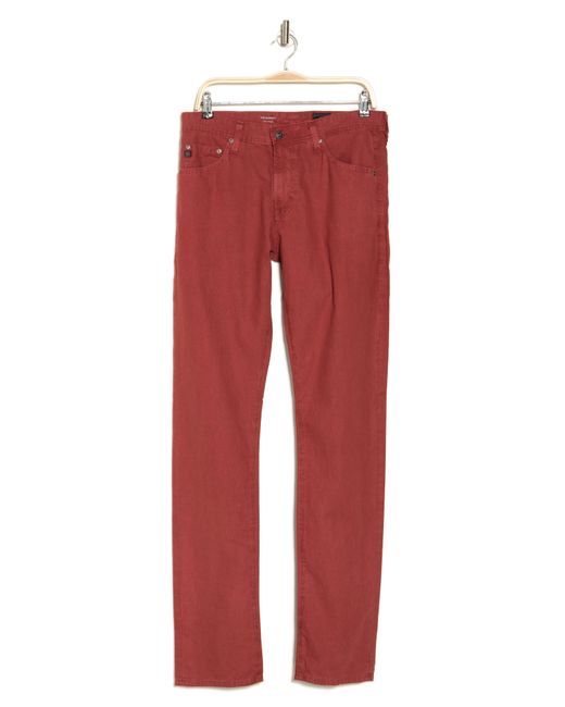 AG Jeans Red Everett Linen & Cotton Pants for men