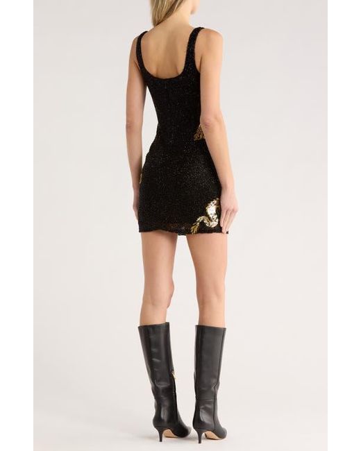 L'Agence Women's Black Inori Sequin Embellished & Beaded Dragon Minidress L'Agence Women's Black Inori Sequin Embellished & Beaded Dragon Minidress