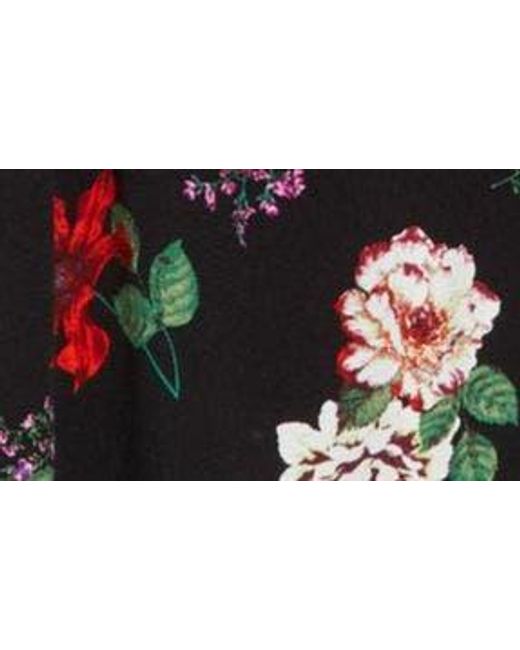 AFRM Black Zion Floral Long Sleeve Dress