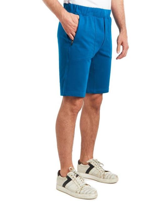 PINOPORTE Blue Solid Cotton Blend Shorts for men