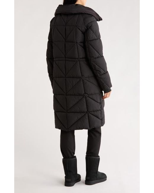 BCBGeneration Black Longline Water Resistant Puffer Jacket