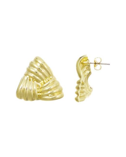 Adornia Yellow Triangle Statement Stud Earrings