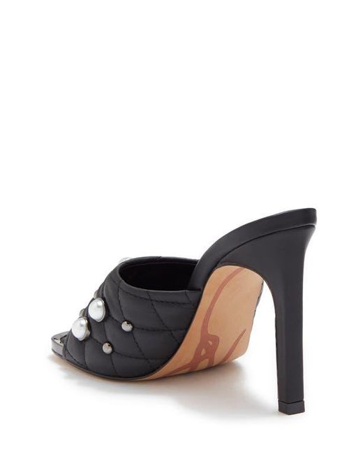 Karl Lagerfeld Black Amina Studded Heeled Mule