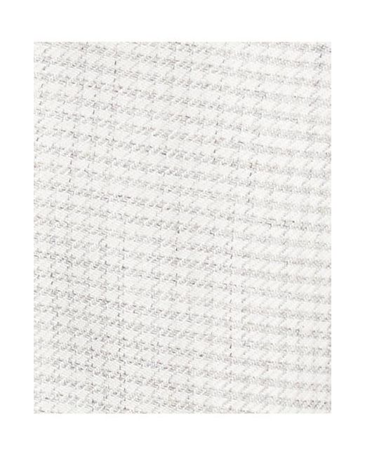Theory White B.Mel Houndstooth Check Linen Blend Pants