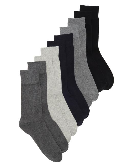 Slate & Stone Black Pack Of 5 Crew Socks for men