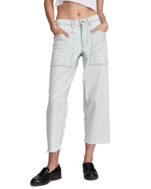 Lucky Brand Blue Stripe High Waist Wide Leg Jeans