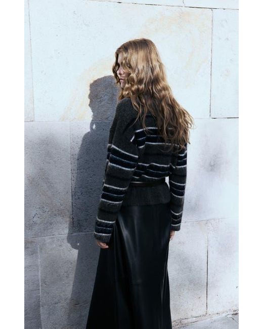 Mango Black Stripe Sweater