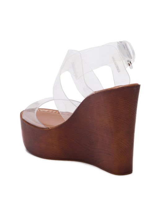 Steve madden hotsell clear strap wedges