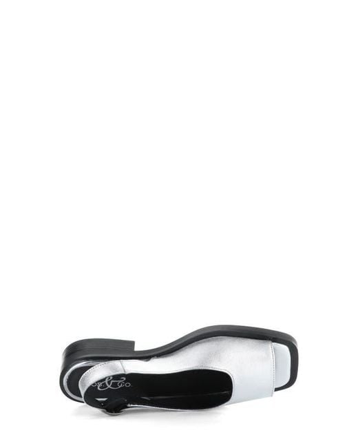 Bos. & Co. White Elena Slingback Flat