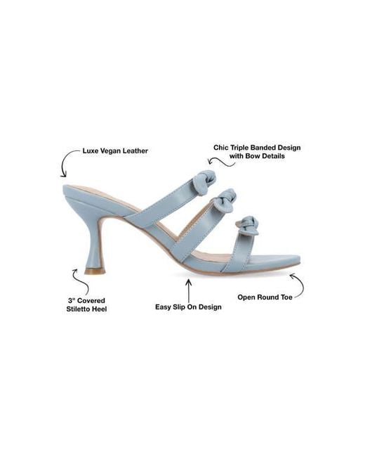 Journee Collection White Kristina Bow Strap Slide Sandal