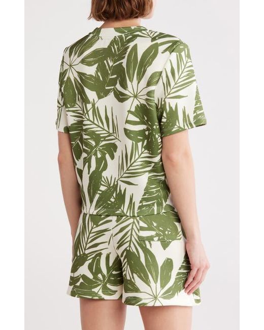 Tahari Green Print Top